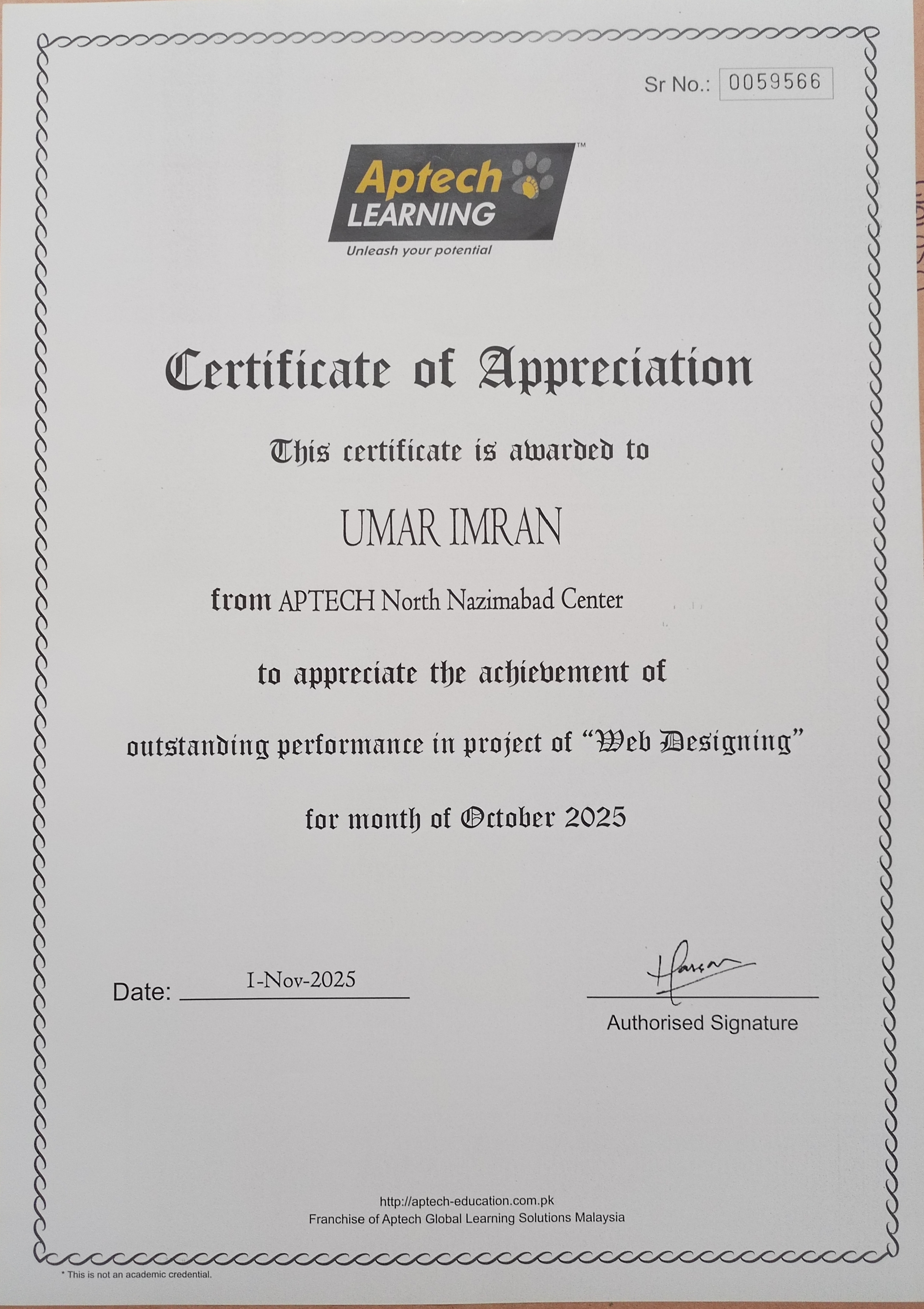 Web Designing Certificate